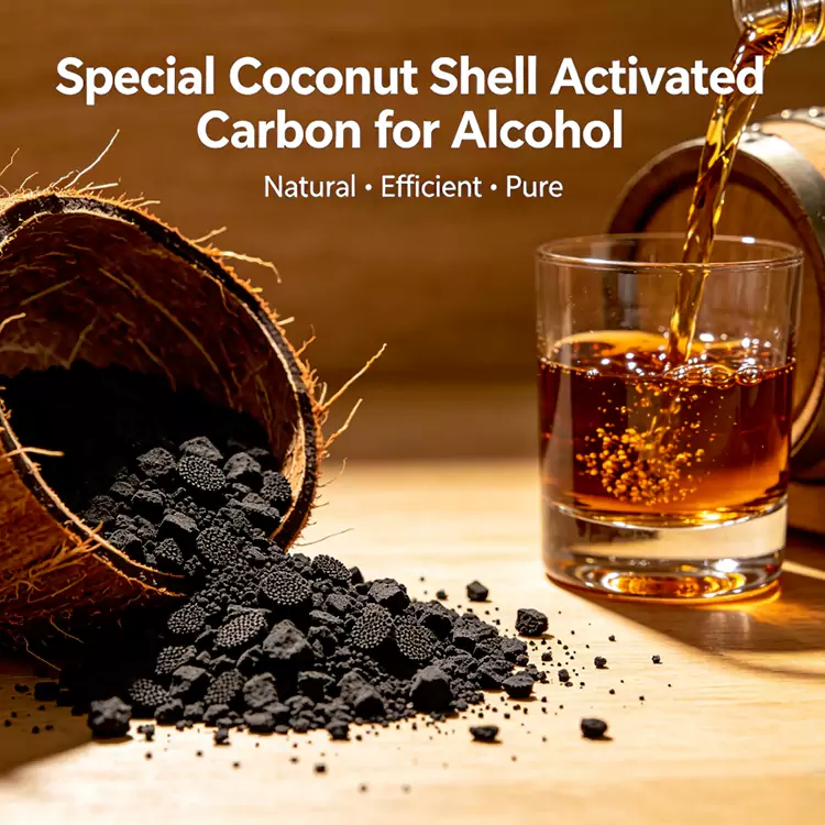 Carbon vỏ dừa để lọc rượu và rượu