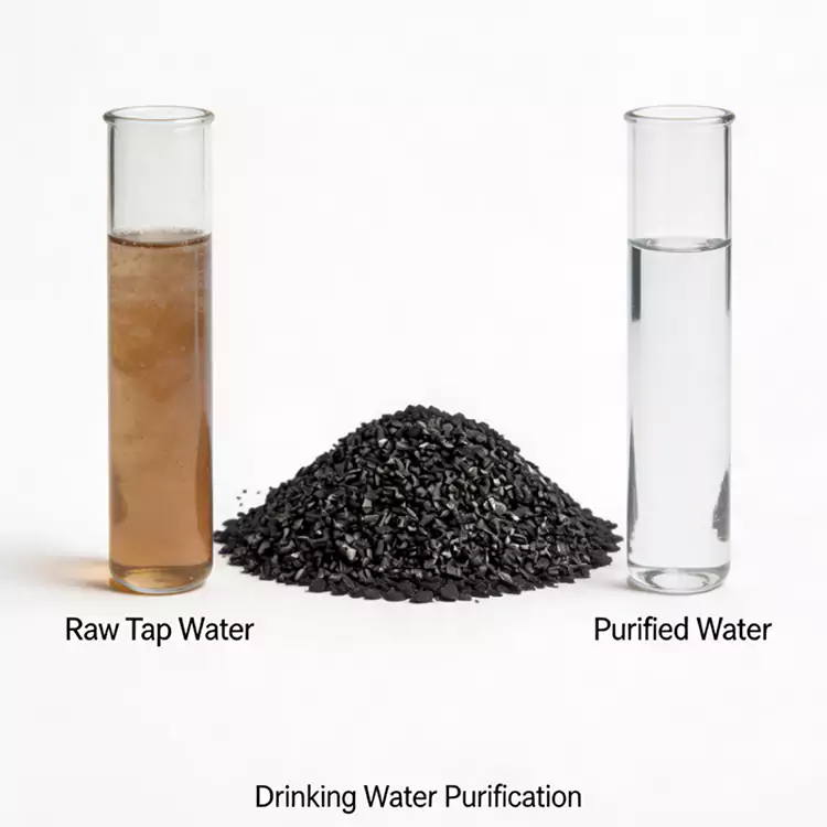 Nước uống lọc carbon gáo dừa