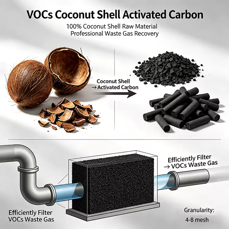 Phục hồi VOC từ vỏ dừa Carbon